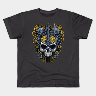 Mecha Skull S01 D18 Kids T-Shirt